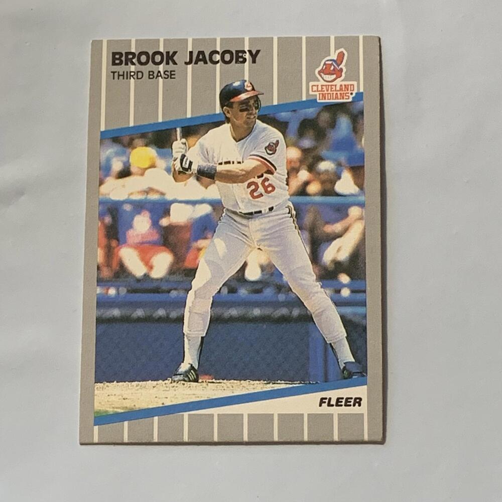 1989‎ Fleer Brook Jacoby Cleveland Indians Baseball Card #408